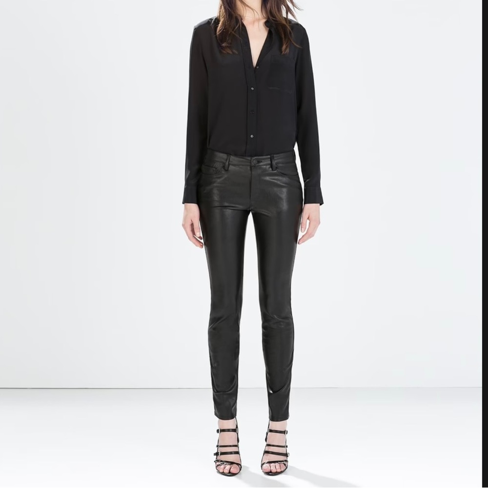 Zara Faux Leather Pants Gem